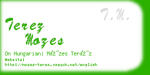 terez mozes business card